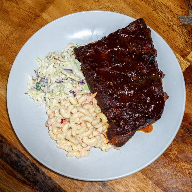 BBQ Pork Ribs Plate.