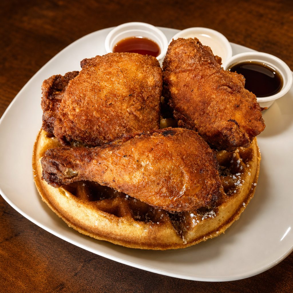 Fried Chicken & Corn Bread Waffles - Original.