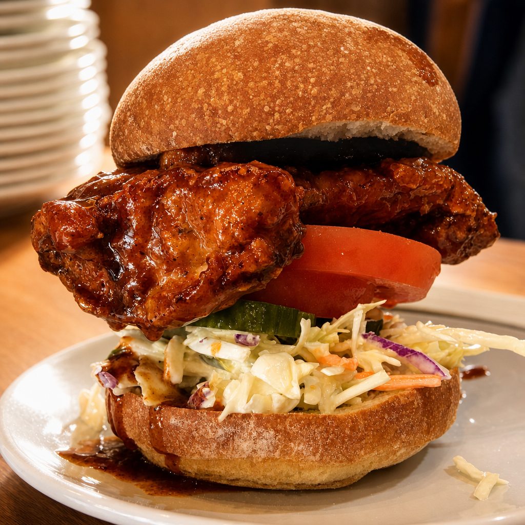 Spicy Seattle Chicken Sandwich (mild-moderate Seattle spicy).